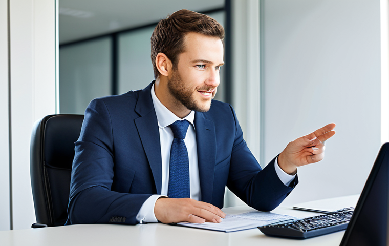 A professional individual, fully clothed in a modest business suit, confidently engaging in a discussion across a polished desk in a modern, brightly lit office. The atmosphere is professional and respectful, emphasizing negotiation and clear communication. Perfect anatomy, correct proportions, natural pose, well-formed hands, proper finger count, natural body proportions. Professional photography, high quality, realistic. Safe for work, appropriate content, fully clothed, modest, family-friendly.
