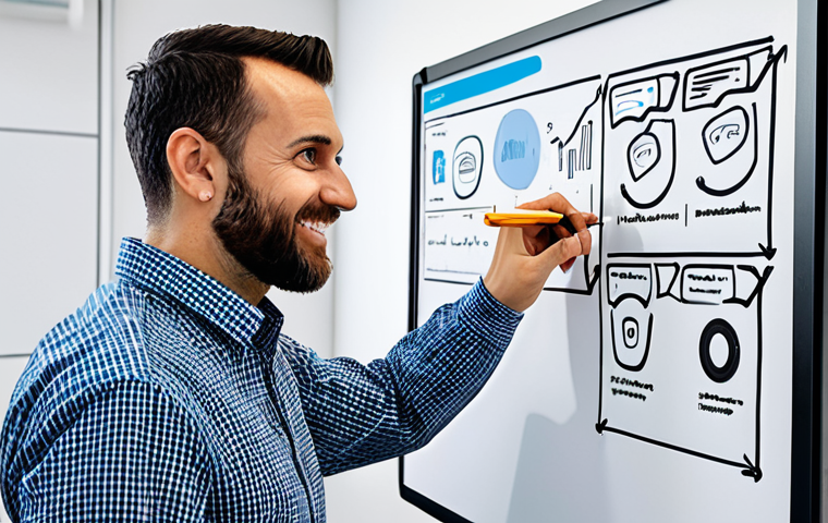 Digital Marketing for Animators**

A friendly and approachable animator, fully clothed in professional attire, presenting a digital marketing strategy on a whiteboard in a bright, modern co-working space. The whiteboard displays icons representing social media, email, and analytics. Safe for work, appropriate content, family-friendly, perfect anatomy, well-formed hands, correct proportions, professional.

**